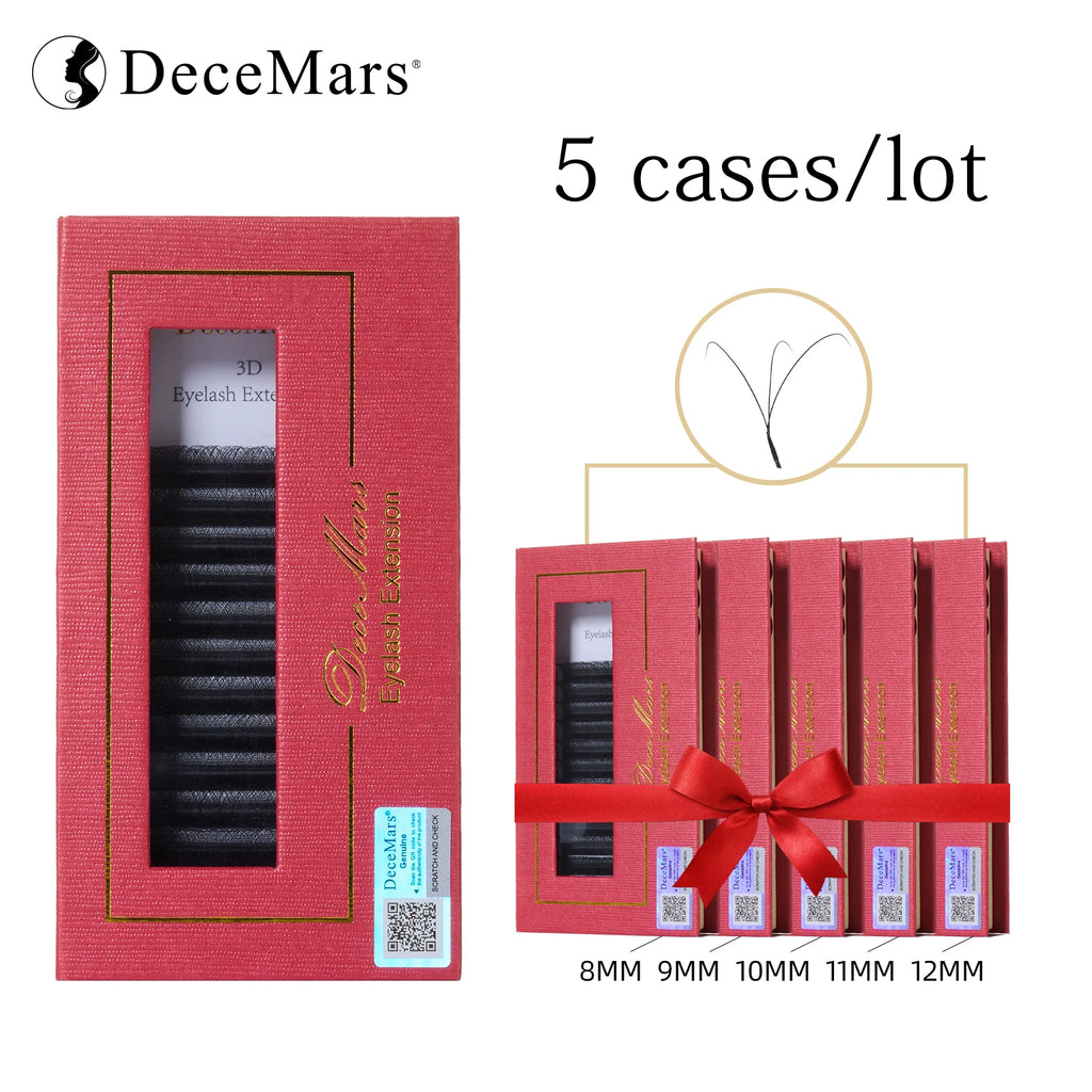 Eyelash Extension 3D W-Shape False Eyelashes Pack - Salon Quality, Multiple Lengths