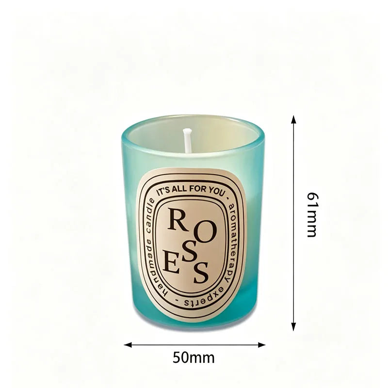 Scented Soy Wax Glass Jar Candle - Long Lasting Aromatherapy Home Decor