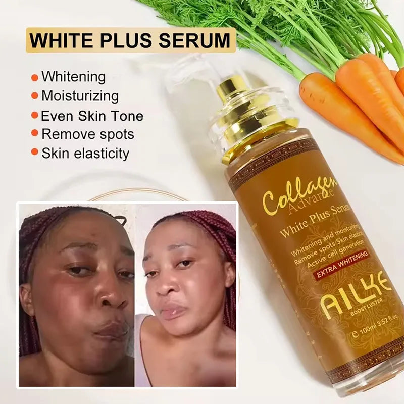 Natural Collagen Skin Whitening Serum for Face & Body - Reduce Dark Spots & Moisturize
