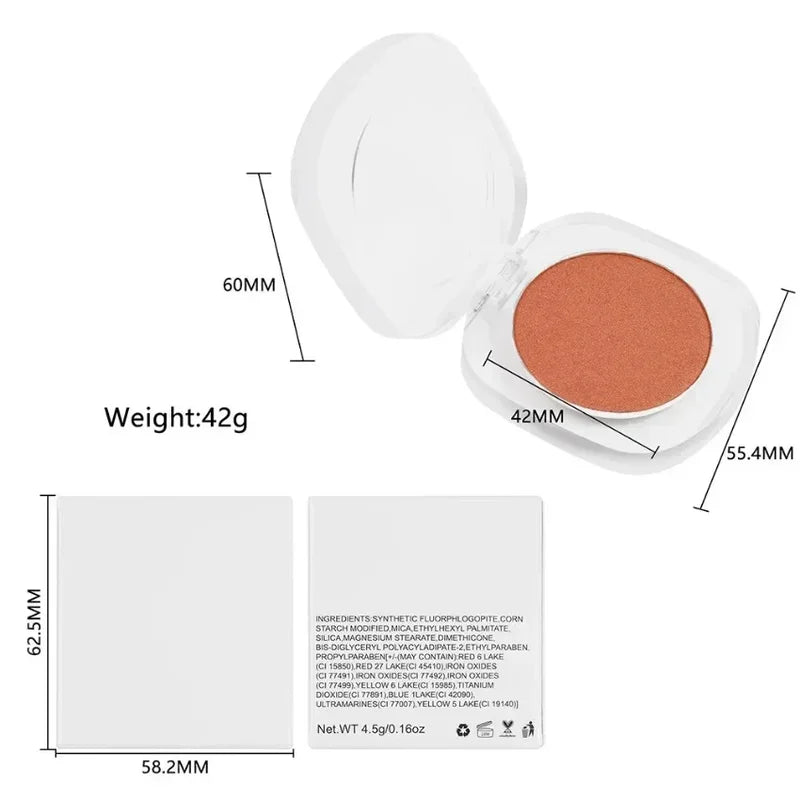 15-Color Vegan Monochrome Blush Palette - Matte Brightening Face Makeup Wholesale