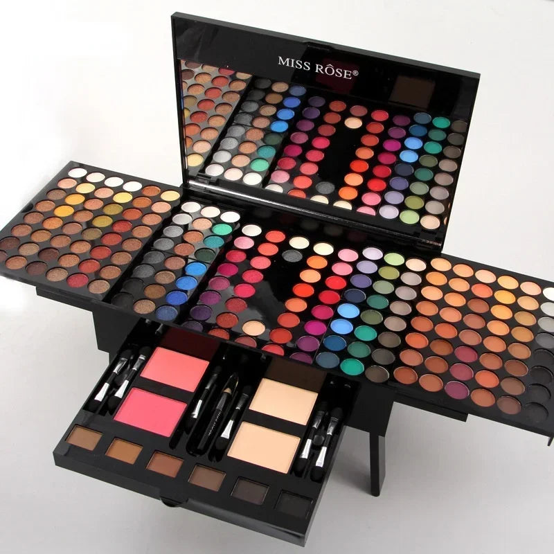180 Colors Makeup Palette Gift Set with Eyeshadow, Blush, Lipstick & Primer
