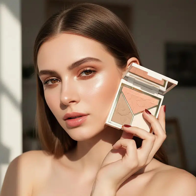 Multicolor Highlight & Blush Palette - Face Brightening Contour Makeup Set