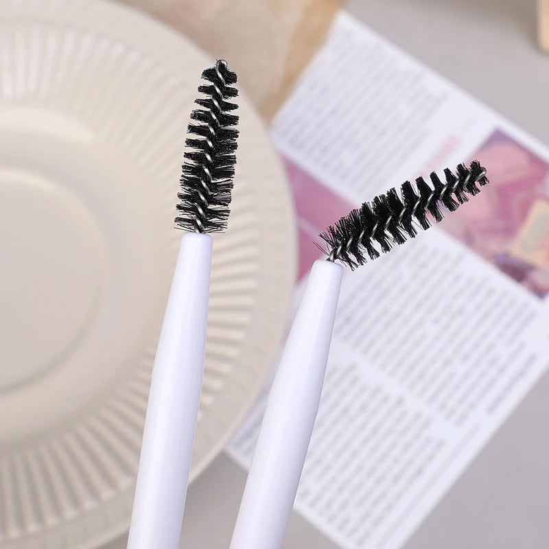 Dual Head Eyebrow & Eyelash Brush - Reusable Makeup Grooming Tool