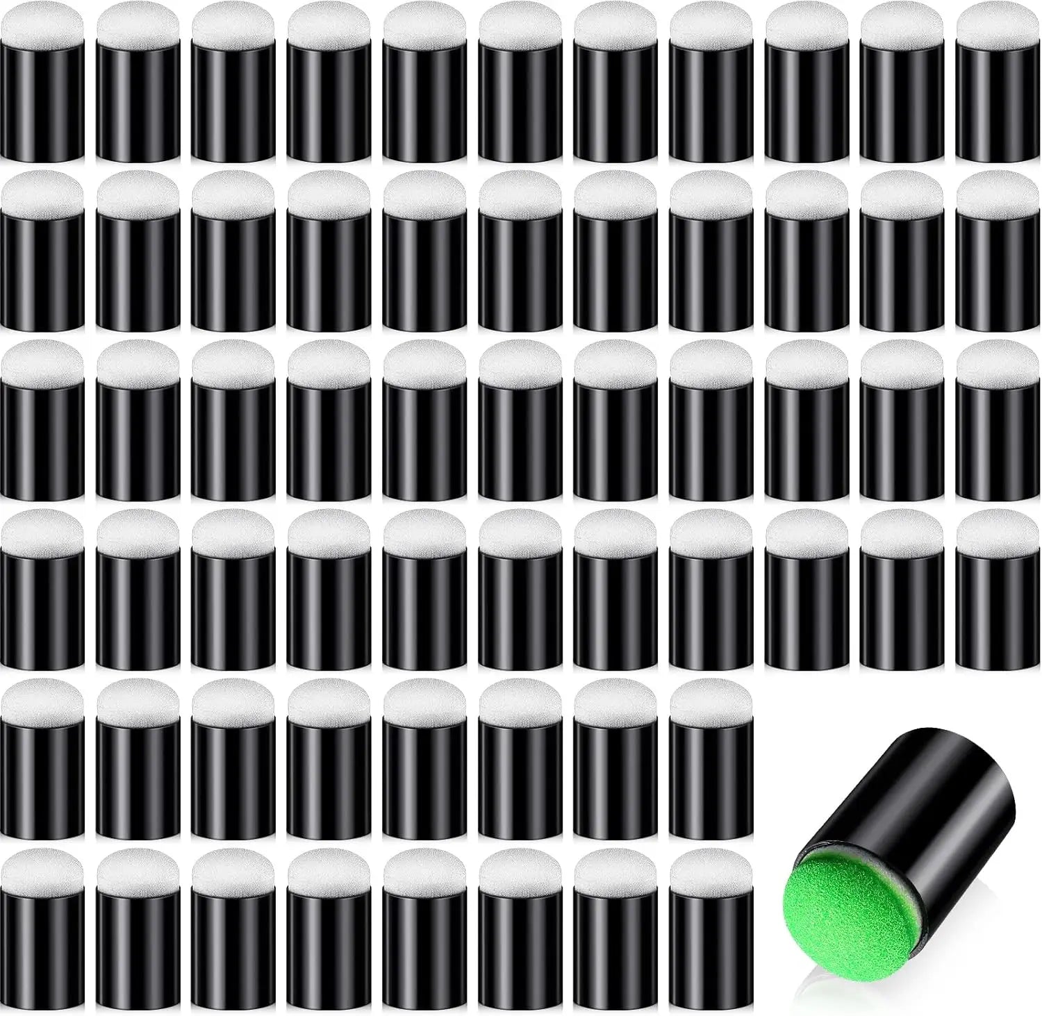 60-Piece Foam Brush Set for Acrylic Paint, Gouache, Crafts, and Ink