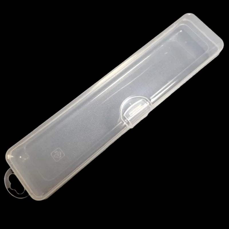 Transparent Makeup Brush & Storage Box - Portable Organizer for Cosmetics & Eyebrow Pencils