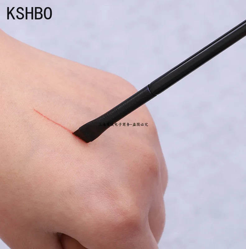2pcs Eyebrow & Eyeliner Makeup Brush Set - Small Angled Cosmetic Tools
