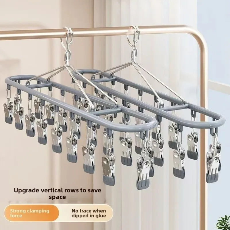 Stainless Steel Clothes Drying Rack Multi-Purpose Household Storage Organizer
