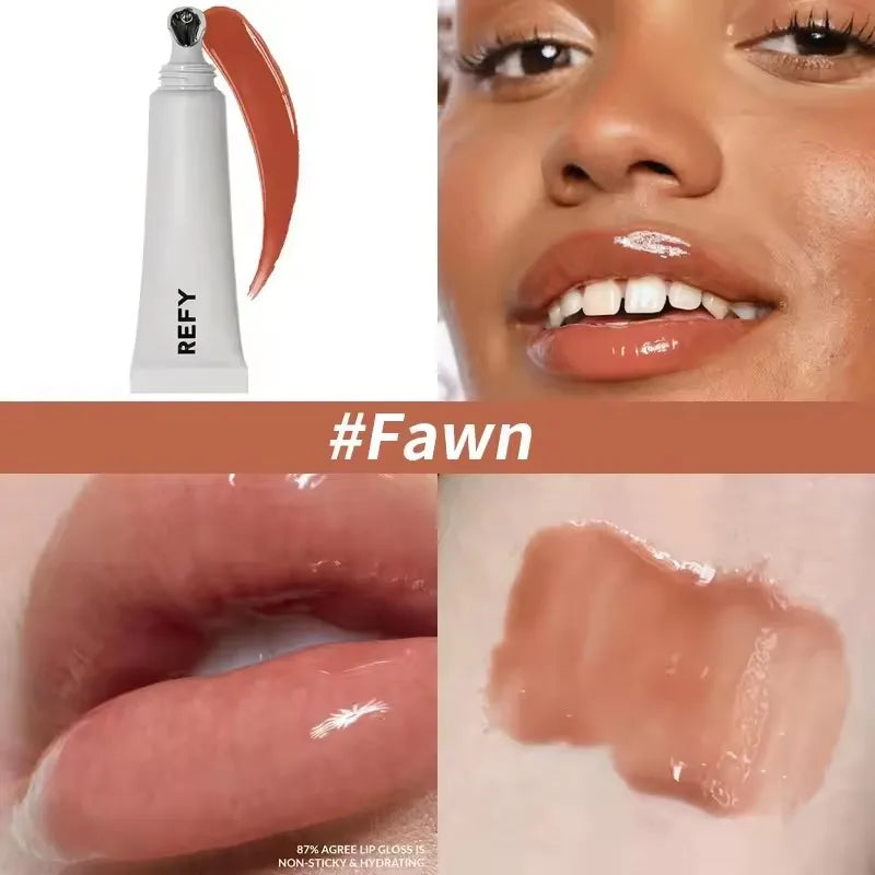 Hydrating Lip Gloss with Hyaluronic Acid - Nourishing Smooth Lip Care, Non-Stick & Long Lasting
