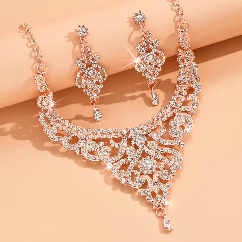 Luxury Rhinestone Jewelry Set for Women - Elegant Party Accessories