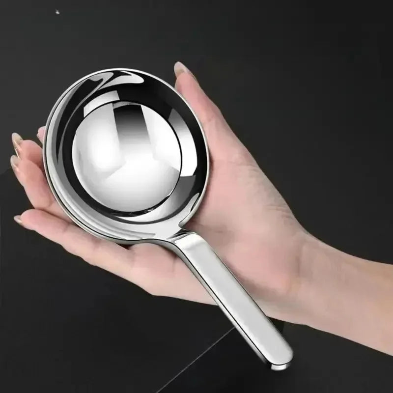 Stainless Steel Soup Ladle Large Ramen Spoon Kitchen Utensil Short Handle
