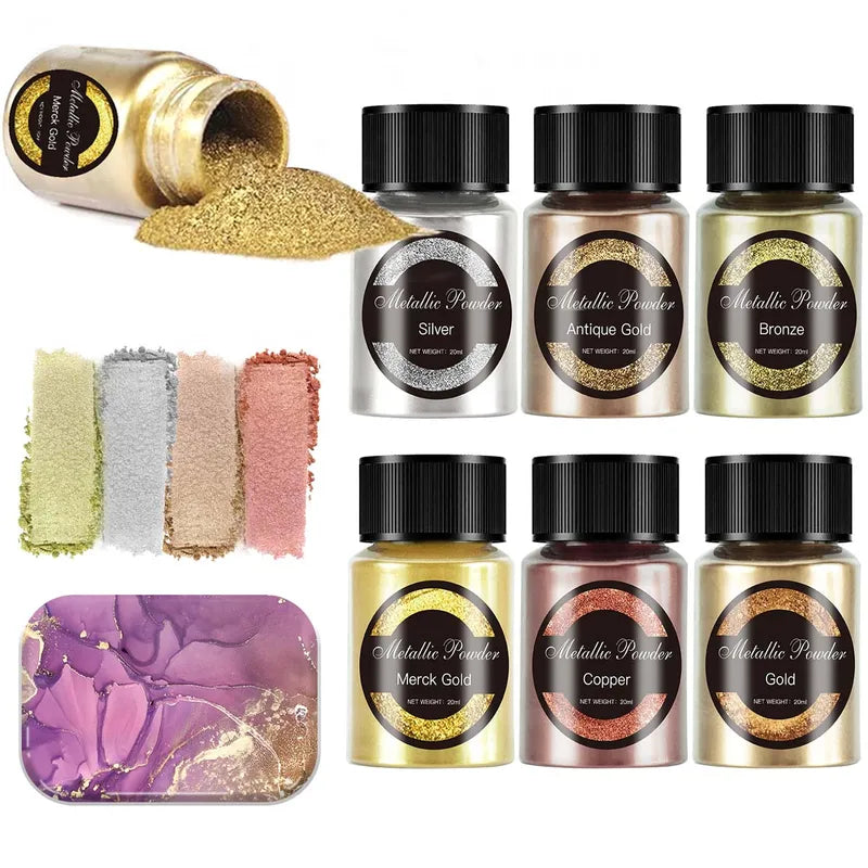 20ml Metallic UV Resin Pigment for Jewelry Crafting - Gold Pearlescent Colorant