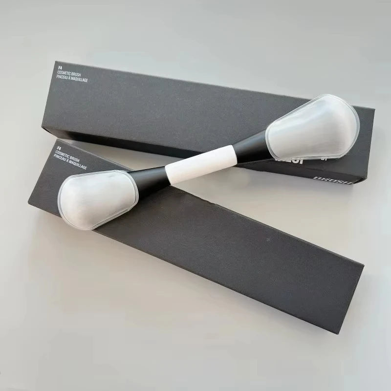 Dual-Ended Makeup Brush Set for Blush Contour and Highlight - Synthetic Hair