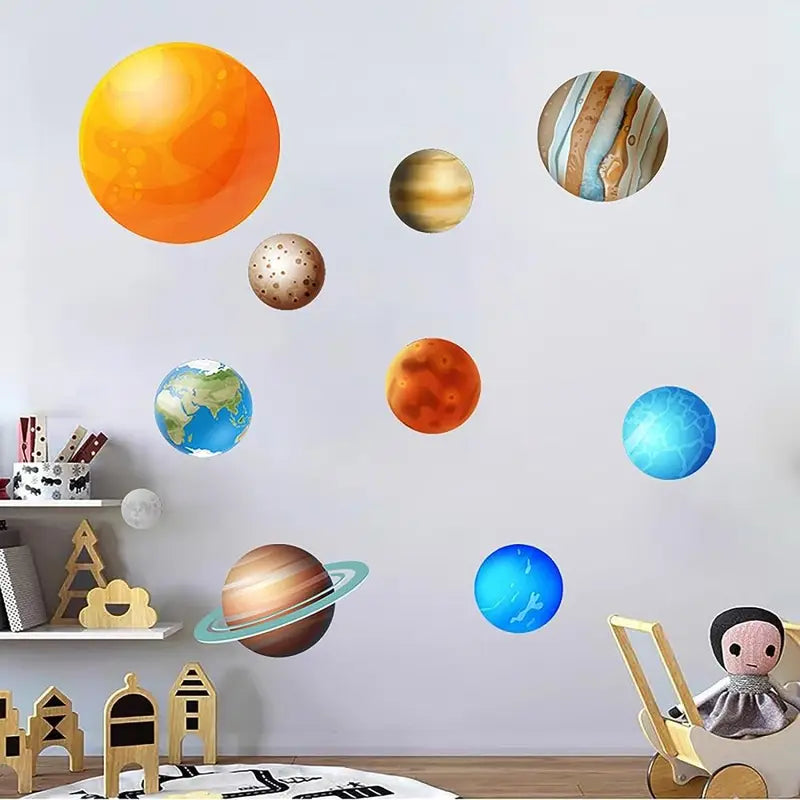Glow in The Dark Stars and Planets Wall Decals for Bedroom Home Decor