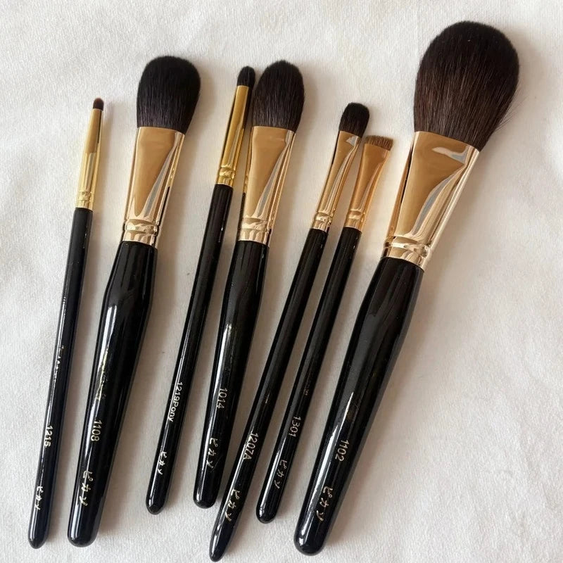 7-Piece Makeup Brush Set - Luxury Soft Synthetic & Natural Bristles for Face & Eyes