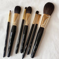 7-Piece Makeup Brush Set - Luxury Soft Synthetic & Natural Bristles for Face & Eyes