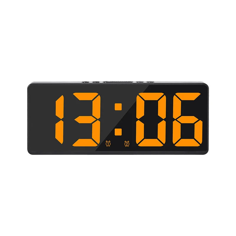 Digital Alarm Clock with Voice Control, Night Mode & Snooze - Battery Powered