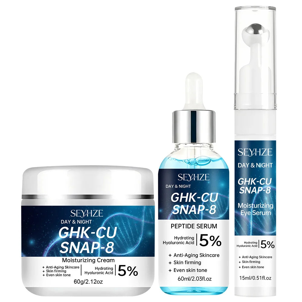 Facial Skincare Kit 3pcs with Eye Essence Moisturizer & Serum - Hydrating & Tightening