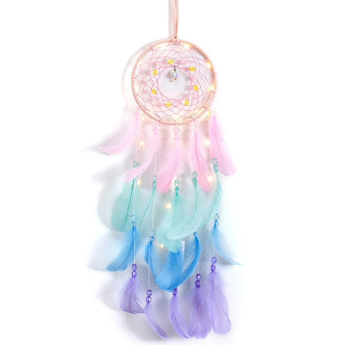 Macrame Dream Catcher Wall Hanging Bohemian Leaf Decor for Home Living Room Kids Room