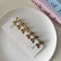 6Pcs Women's Gold Bow Hairpins Set - Mini Hair Accessories for Girls