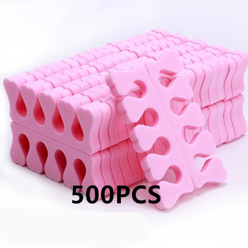 Pink Foam Toe Separators for Manicure Pedicure Nail Art 50/100/500pcs Wholesale
