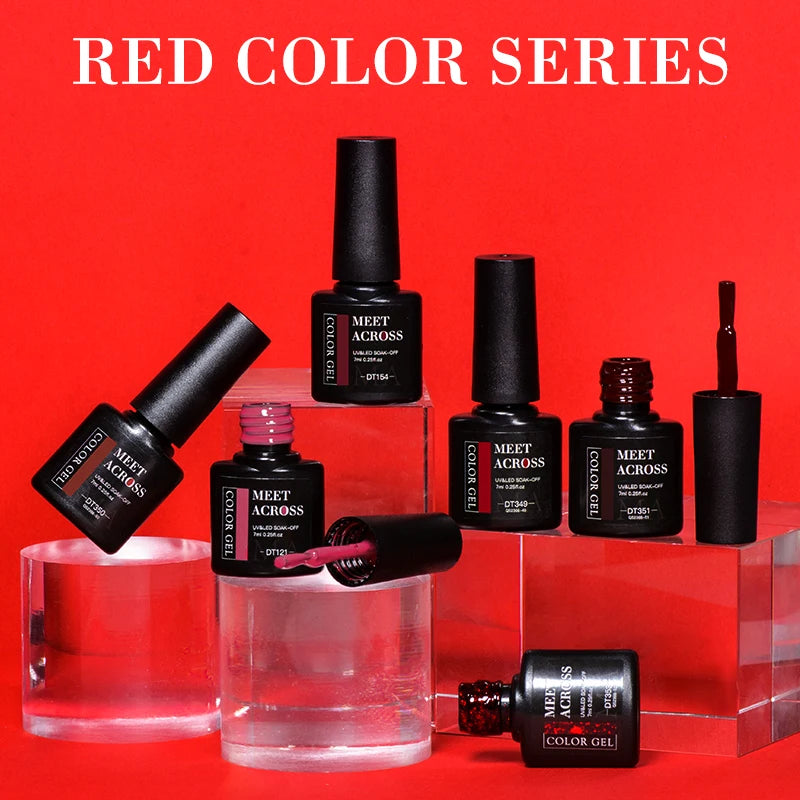 7ml Long-Lasting Gel Nail Polish Set for Manicure & Nail Art - French Style