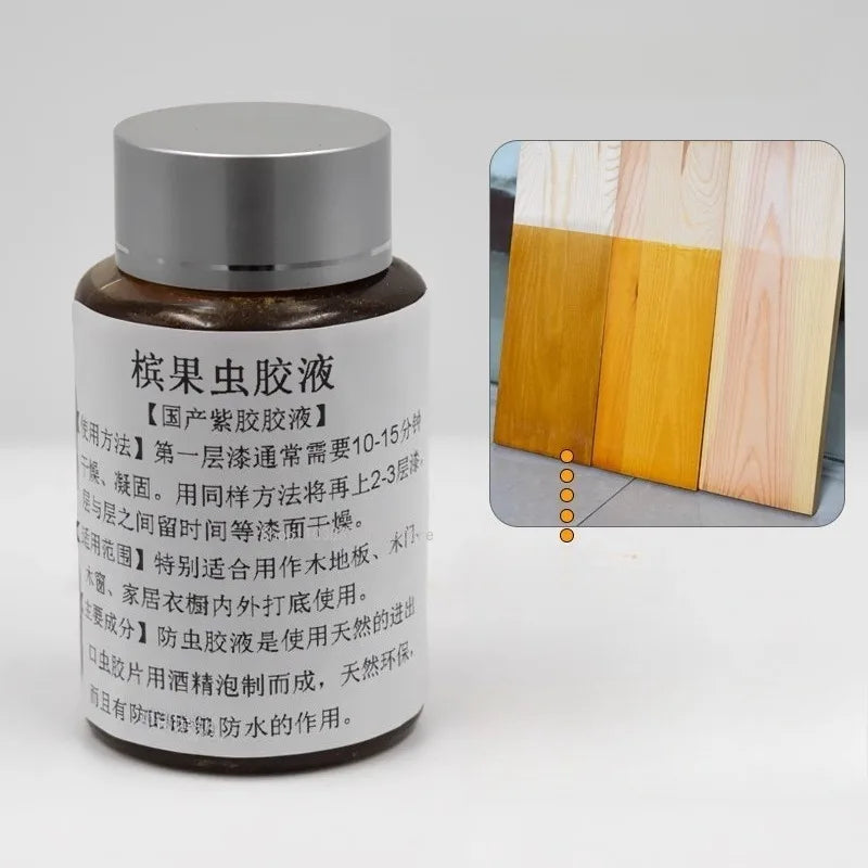 Natural Shellac Varnish for Wood Furniture & Crafts - Waterproof, Moisture-Proof Resin Coating