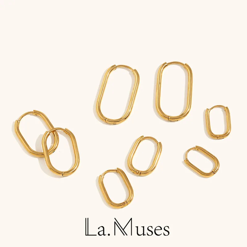 Stainless Steel Hoop Earrings for Women - Hypoallergenic & Waterproof Jewelry