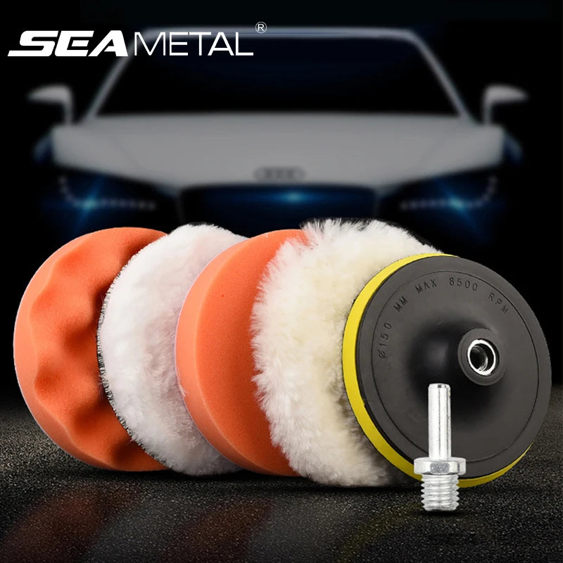 Car Polishing Sponge Pads Kit - Foam Buffing Buffing Machine Wax Pads 3/4/5 Inch