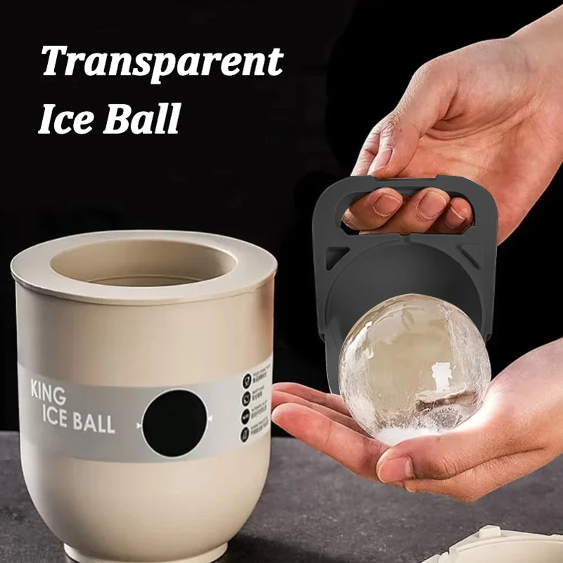 Silicone Ice Ball Mold for Whiskey Cocktails & Beverages - Clear, Slow-Melting, Food-Grade, 2-Pack