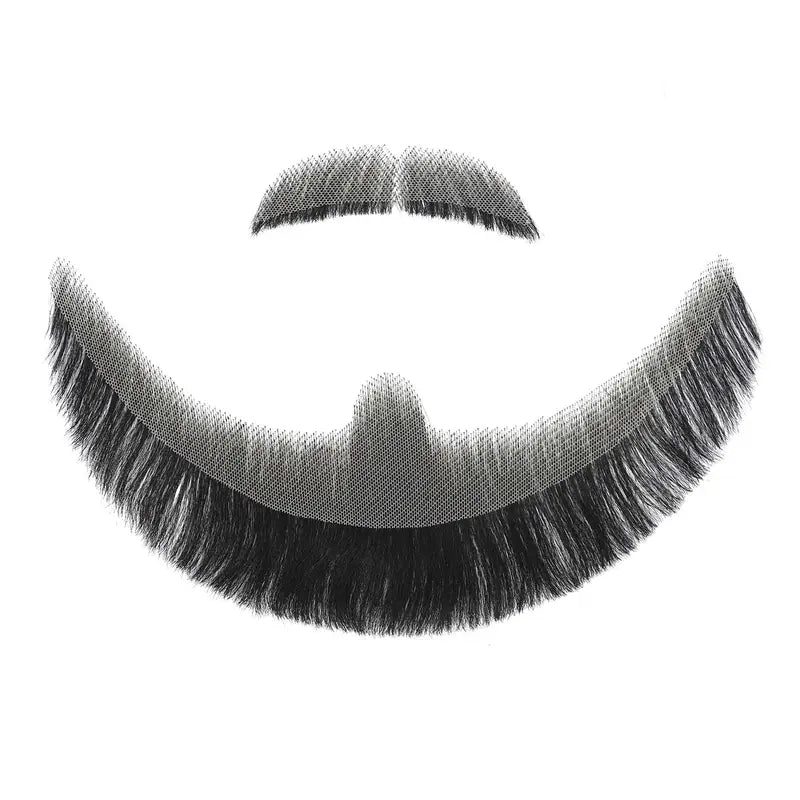Realistic Full Beard with Human Hair for Costumes and Cosplay - Large Size