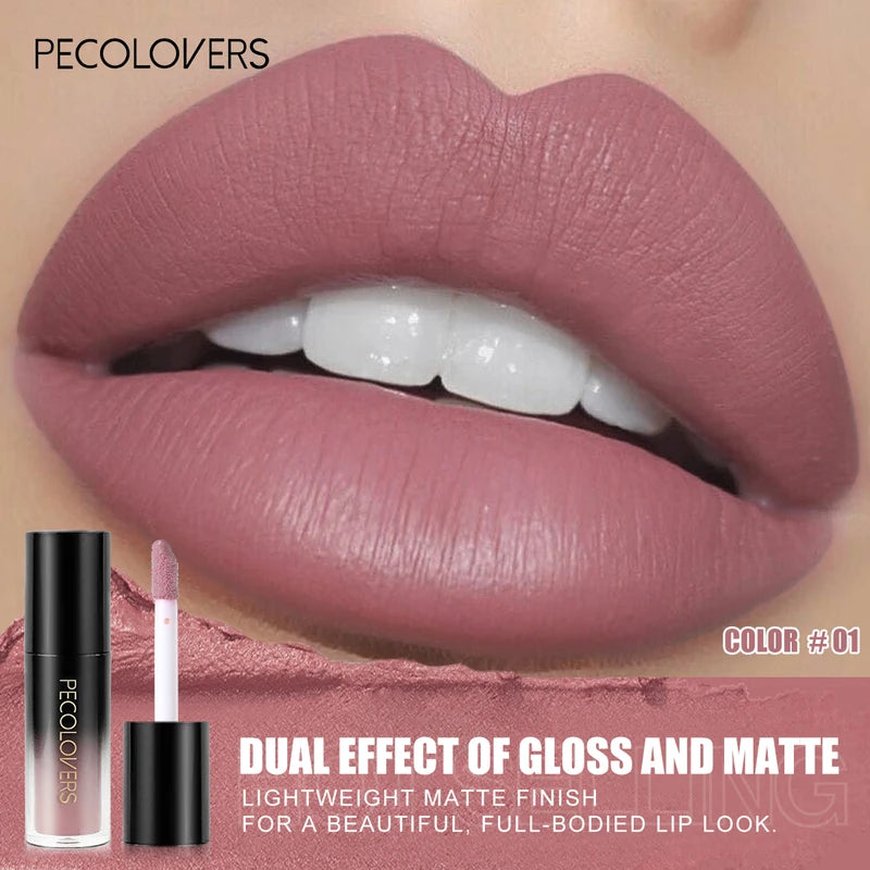 Matte Velvet Lip Gloss Set Waterproof Long-Lasting Lipstick with High Color Rendering