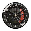 Modern Wall Clock with Car Wheel Tire Design - Silent Round Home Decor