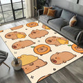 Kids Room Cartoon Carpet Rug with Lucky Heart Pattern - Soft Non-Slip Floor Mat
