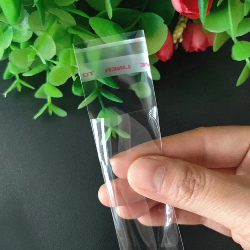 Self-Sealing Clear Jewelry & Gift Packaging Bags 100Pcs - Multiple Sizes