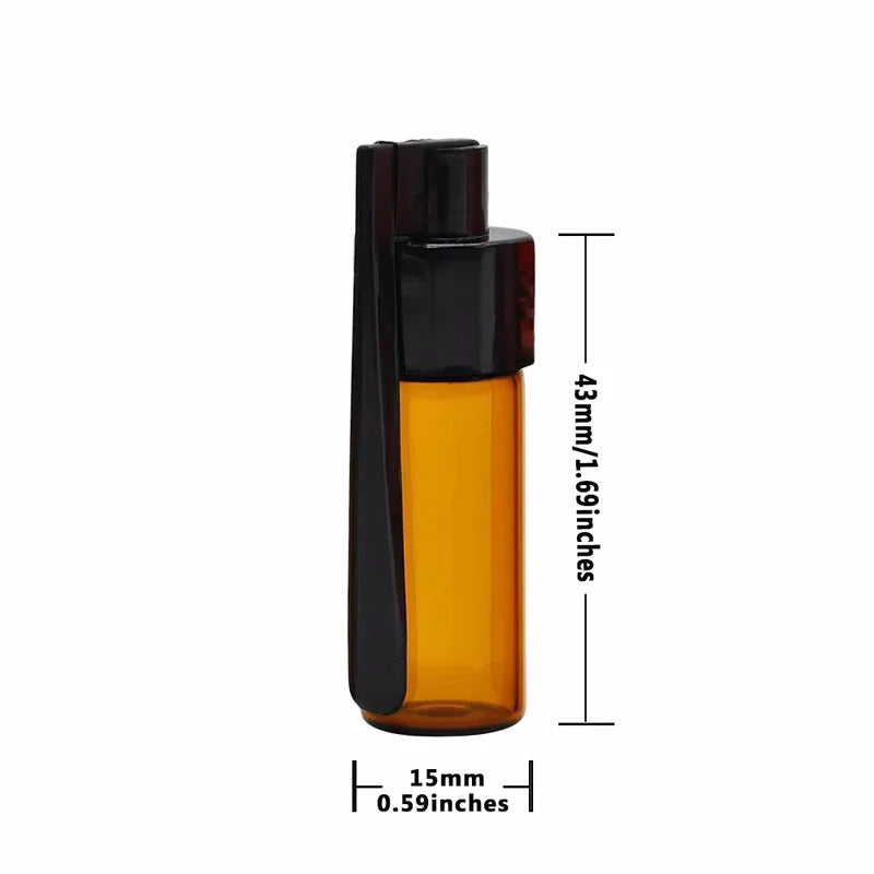 Portable Glass Storage Bottle with Spoon and Flip Cap - 36MM & 51MM Containers