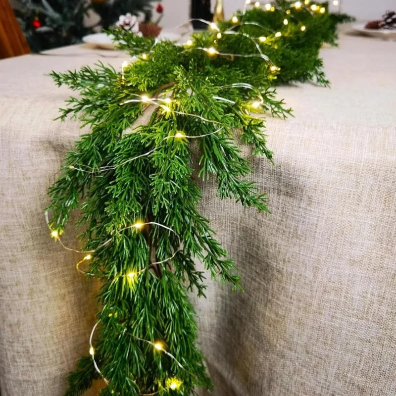 Artificial Christmas Pine Wreath Wall Hanging Decor - Realistic Green Garland