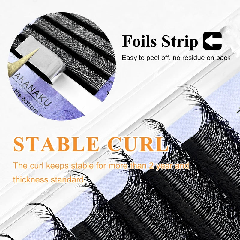Volume Premade Eyelash Extensions - Y/YY/4D/5D/6D/7D/8D Fans, Flexible & Thick