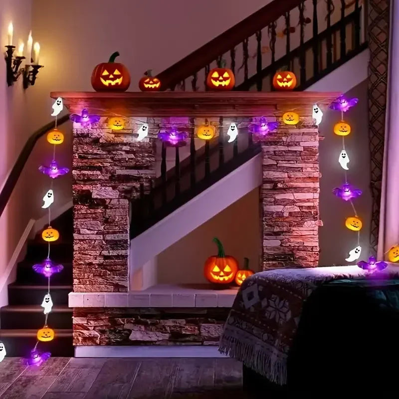 Halloween String Lights 10/20/40 LEDs Battery Operated Indoor Outdoor Decor