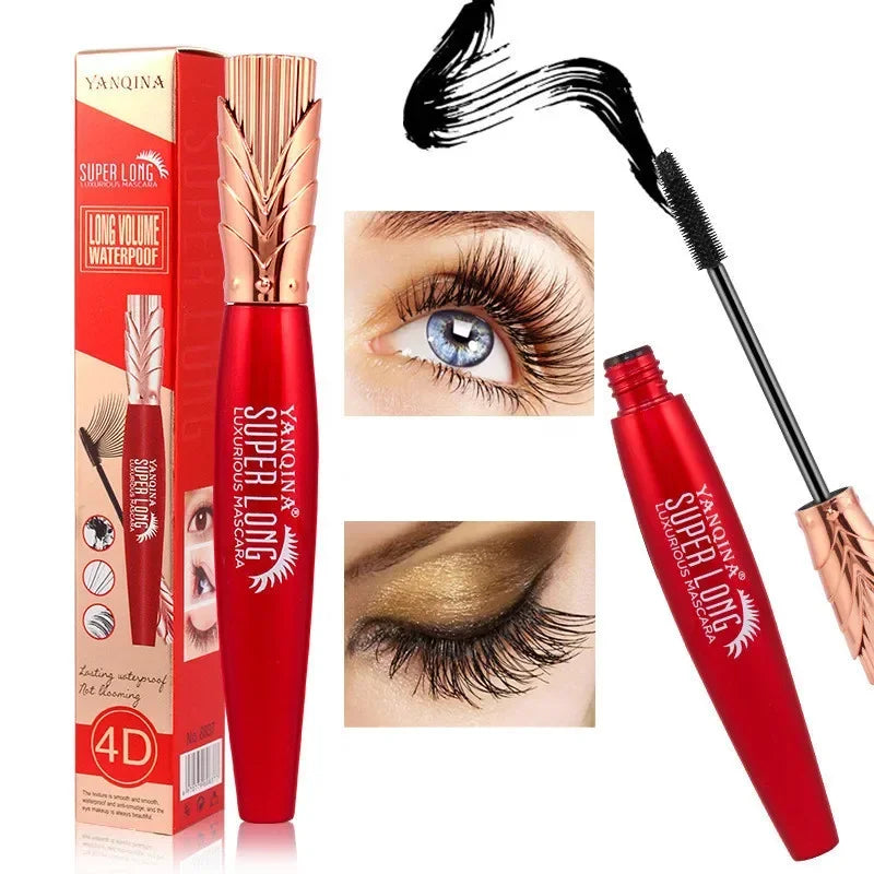 Waterproof Lengthening Mascara with Curling & Thickening Effect - Long Lasting Eyelash Extension Makeup