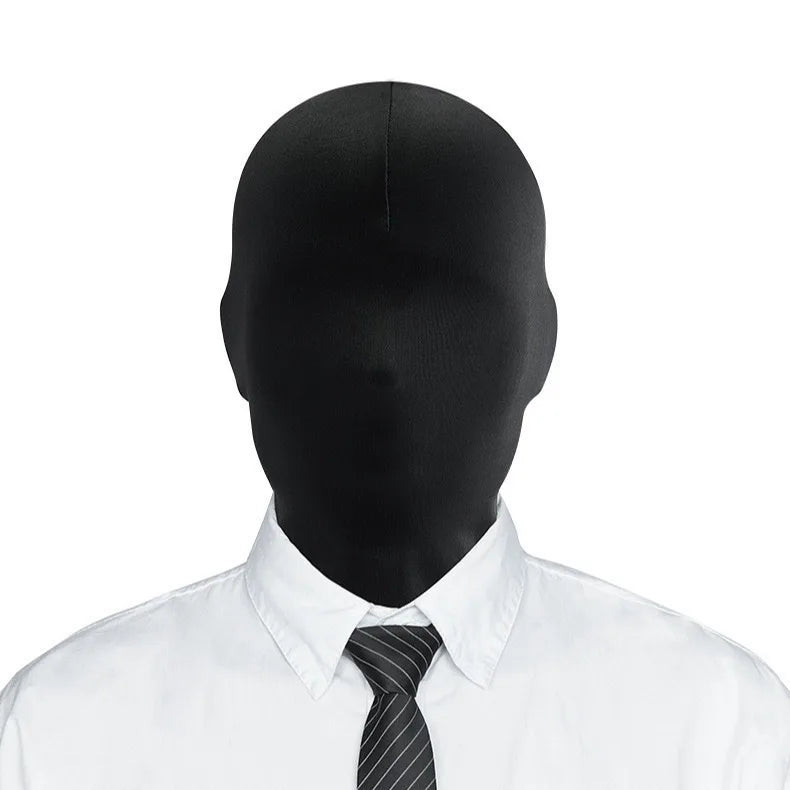 Breathable Full Face Mask for Cosplay Halloween Christmas Costume Prop - Black & White