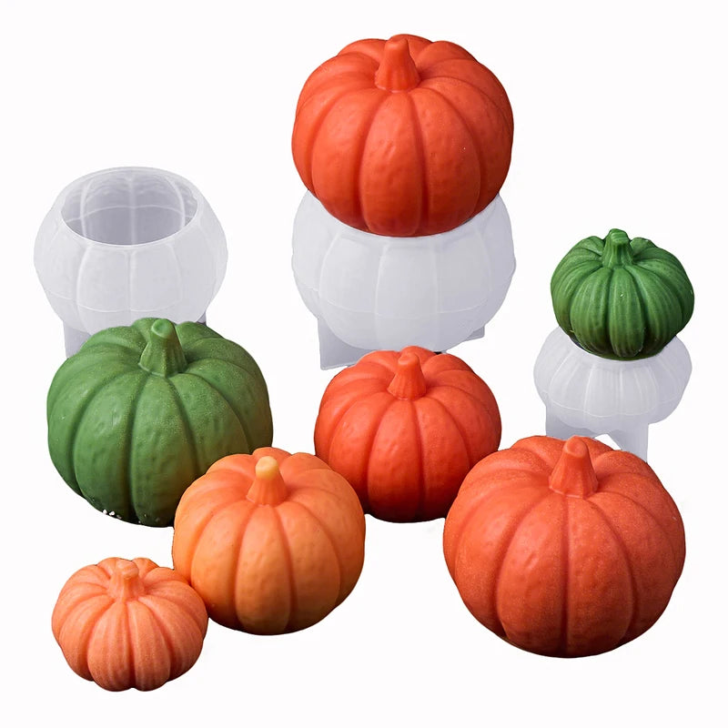 Pumpkin Silicone Candle Mold for Halloween DIY 3D Scented Candle Making