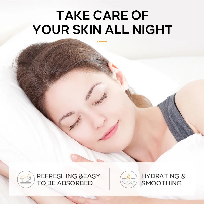 Moisturizing Sleeping Mask Set - Sakura Snail Seaweed Centella Nourishing & Oil-Control Skin Care, 100 pcs