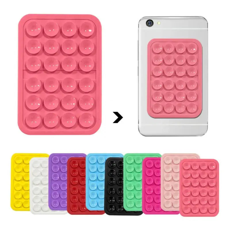 Mobile Phone Suction Cup Holder Silicone Adhesive Fixation Pad Space-Saving