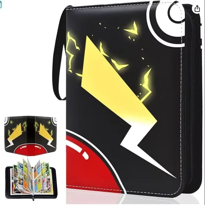 400-Pack Photo Album Binders with Zippered Card Holders for Collectibles
