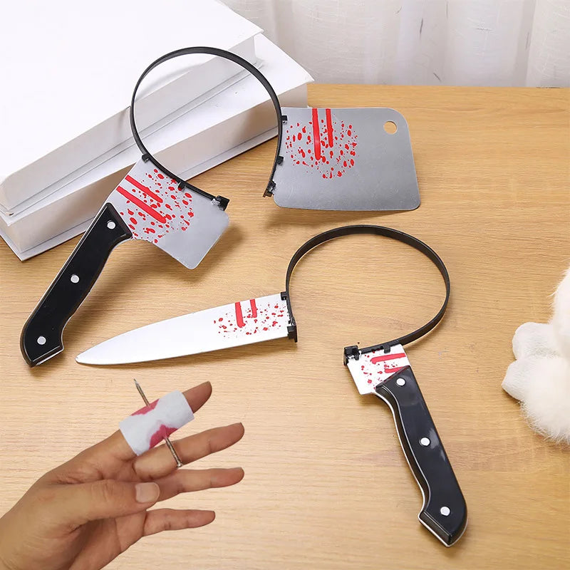 Halloween Horror Blood Knife Headband Costume Accessory for Party Cosplay
