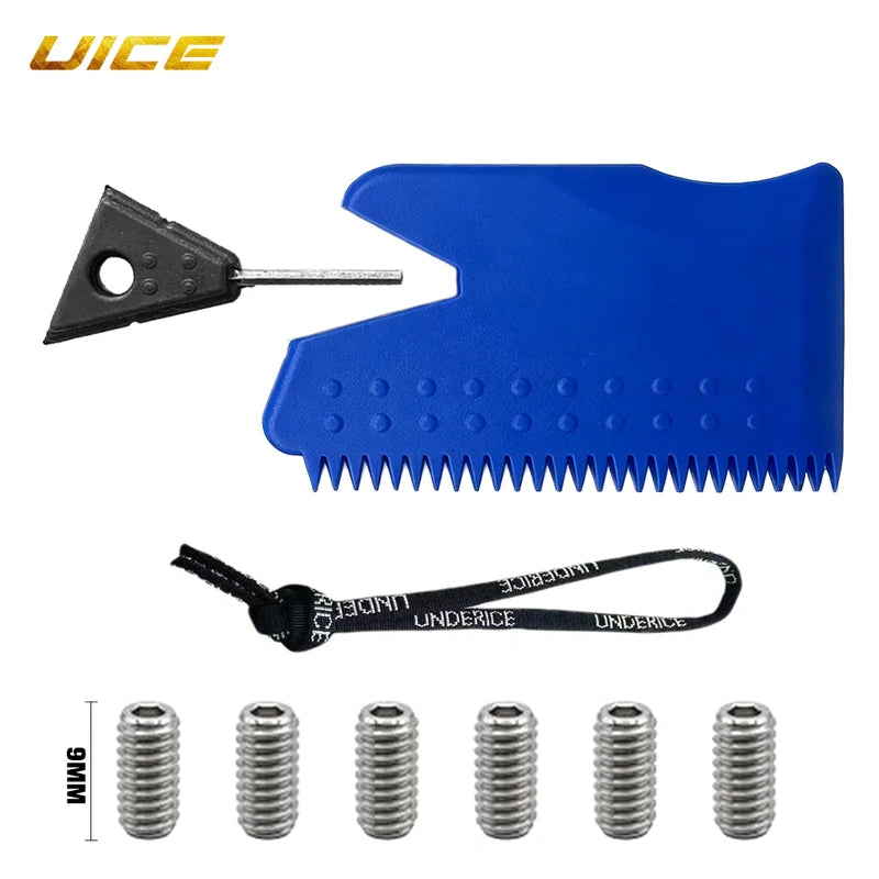Surfboard Wax Comb Kit with Fin Key and Stainless Steel Screws - Multifunctional Accessory
