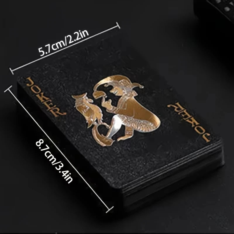 Black and Gold Waterproof Poker Card Set - Magic, Casino, Game Gift