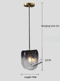 Gradient Glass Pendant Lights for Kitchen Bedroom Restaurant Hanging Lamp Ceiling Fixture