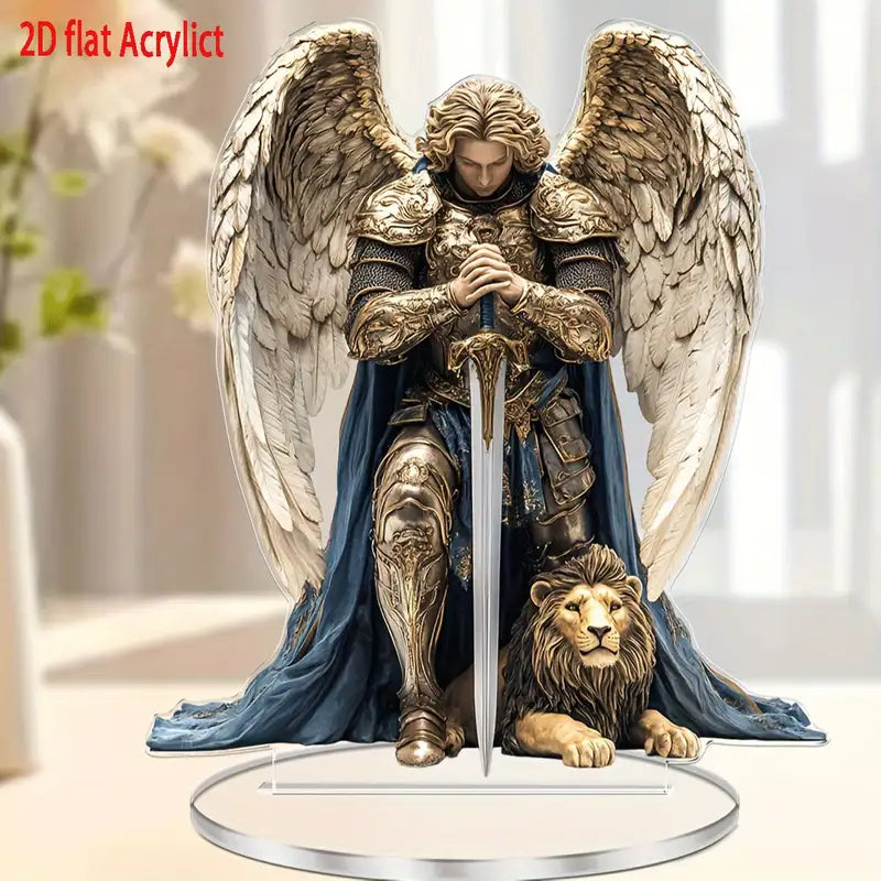 Sacred Archangel Michael Desktop Decoration for Home Office Outdoor - Father's Day Gift