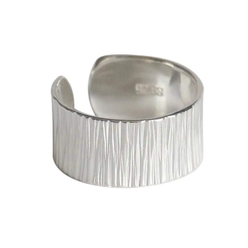 Adjustable Sterling Silver Ring for Women Men Fine Jewelry Gift